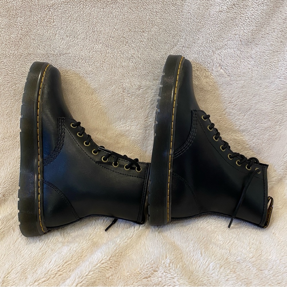 Dr Martens Doc Martens Zavala Black Lace-up Air Wair Combat Boots Size 7 NWOB - Picture 9 of 16